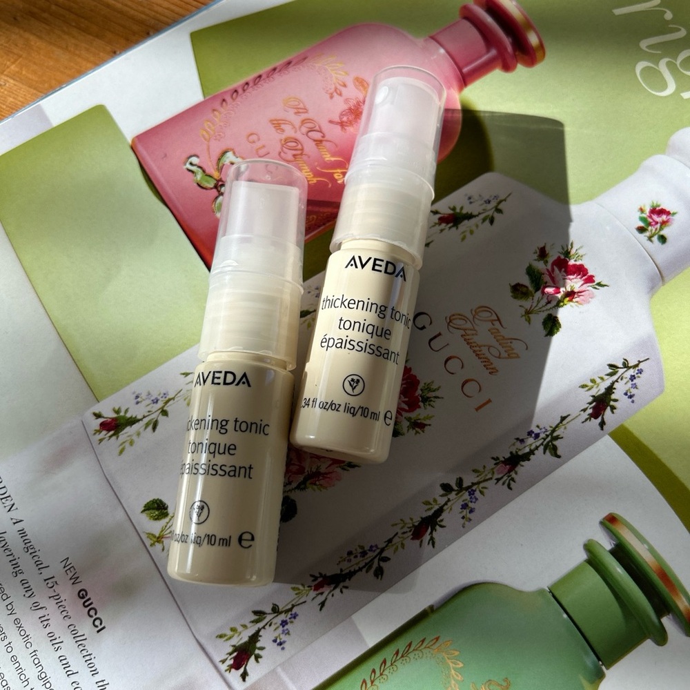 2x Aveda small travel trail size thickening tonic hair mist styling spray=20ml